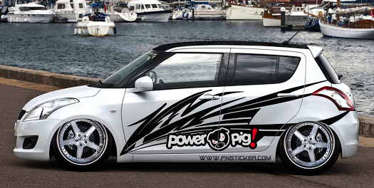 สติ๊กเกอร์ติดข้างชุด 5 Power Pig